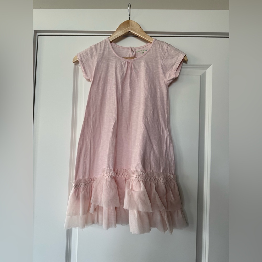 Garnet Hill pink tulle girls dress size 8